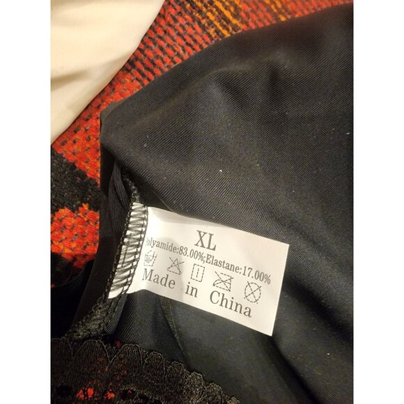 Set Of 3 Lace Wireless XL Bralettes Beige, Black & Cream Stretchy Nylon Spandex - Picture 4 of 10